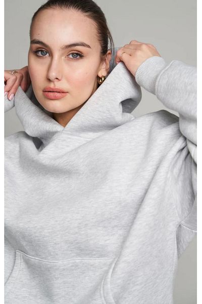NO 601 Hanorac de damă oversize gri
