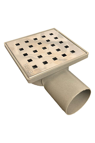 GONDEX Tema Krom Yer Sifonu Yandan Çıkış 50 mm 10x10 cm - Yer Sifonu