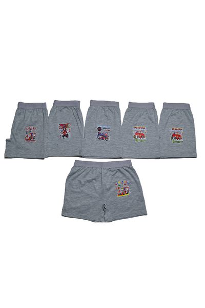 Şenay Economic Pack of 6 for Boy - 100% Cotton, Printed Boxers