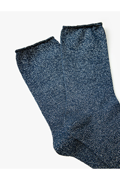 Koton Κάλτσες με ασημί μεταλλική υφή