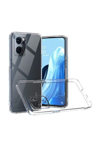 HANPORIUM Oppo A76 Compatible Transparent Silicone Case - Flexible Full Prote...