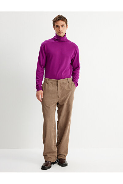 Koton Boğazlı Triko Kazak Basic Uzun Kollu Viskon Karışımlı