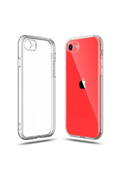 HANPORIUM Apple iPhone 8 Compatible Silicone Case - Flexible Full Protection Cover with Camera Protection - Transparent