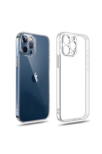 HANPORIUM Apple iPhone 15 Pro Compatible Silicone Case - Flexible Full Protection Cover with Camera Protection - Transparent