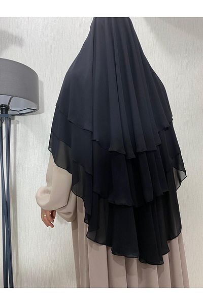 ARKARLİN 3-Layer Veiled Souffle - Hijab Super Draped Multi Chiffon