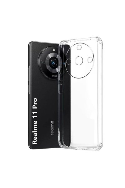 HANPORIUM Realme 11 Pro Compatible Clear Silicone Case - Flexible Full Protec...