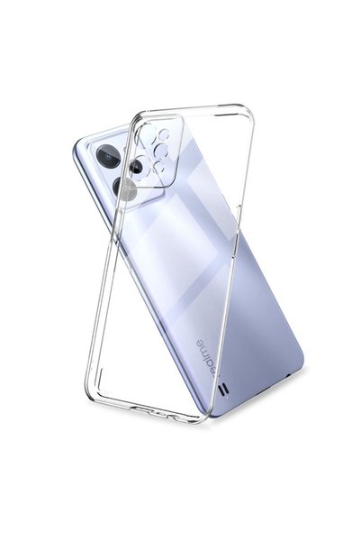 HANPORIUM جراب سيليكون شفاف متوافق مع هاتف Realme C35 - غطاء حماية كامل مرن م...