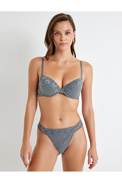 Koton Σουτιέν Push Up με δαντέλα - Επένδυση και επένδυση με στήθος