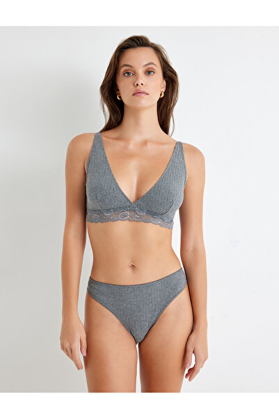 Koton Σουτιέν Bralet με λεπτομέρεια δαντέλας χωρίς επένδυση και χωρίς επένδυση