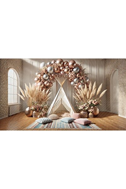 Venspor Bohem ve Şık Çadır Bebek ve Çocuk 200x150cm Fotoğrafçılık Fonu