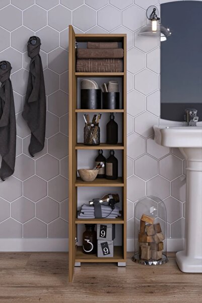 DEKORFİM DF16105BR Çok Amaçlı Banyo Dolabı Banyo Boy Dolap