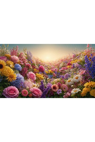 Venspor Câmp de flori decorativ - Fundal de studio 200x150cm cu vedere