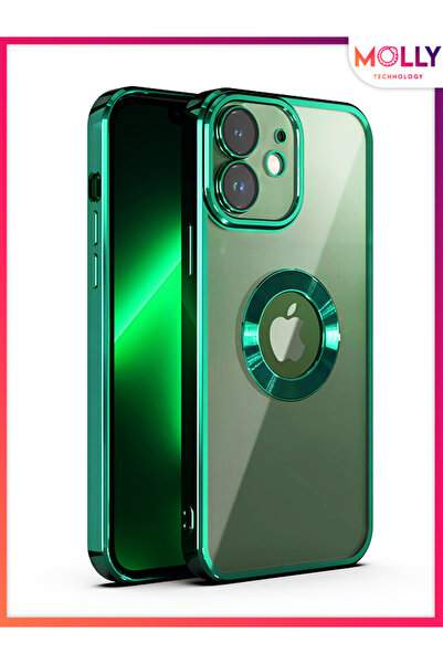 Molly iPhone 11 İçin Zehir Yeşili Lens Koruyuculu CD Lüks Kare Köşeli Silikon...