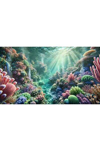 Venspor Fundal de studio cu tematică submarină Coral colorat - 200x150cm