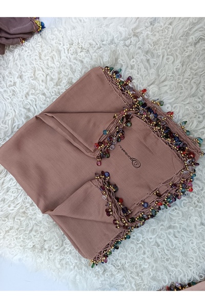 GÜNBATILI Scriere cu mărgele cu picături de cristal lucrate manual, pânză de brânză yemenită, eșarfă, brodat pe 4 margini