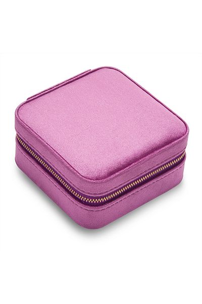 Glanzstücke München Reisetäschchen Schmuck-Reisetäschchen Samt flieder 115x115x60 mm