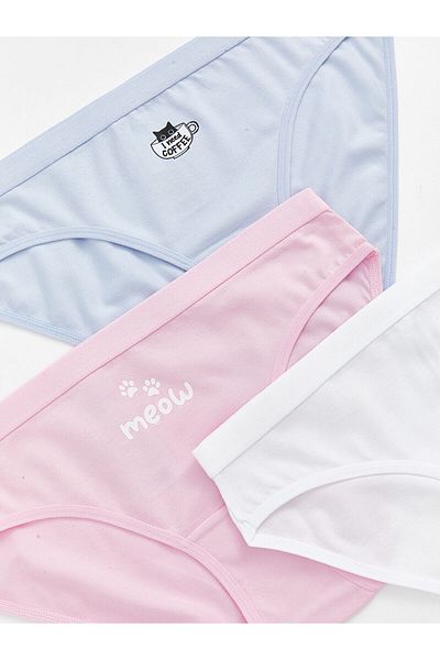 LC Waikiki Lw - Chiloți de bikini imprimați, pachet de 3