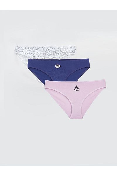 LC Waikiki LW - Chiloți de bikini cu imprimeu pachet de 3