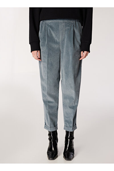 Benetton Yüksek Bel Normal Gri Kadın Pantolon 4HA2556K4