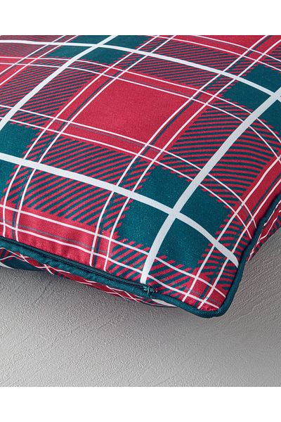 English Home Poloski Throw Pillow Cover 45X45 cm Red - Green