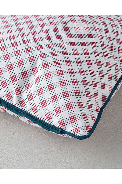 English Home Righe Throw Pillow Cover 45X45 cm Red - White