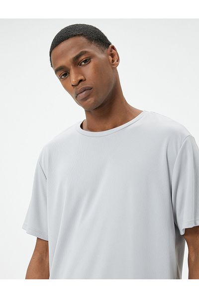 Koton Crew Neck Short Sleeve Sports T-Shirt - Back Printed