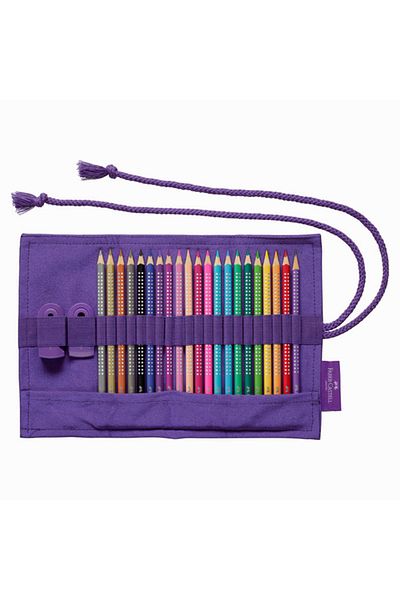 Faber Castell Creioane colorate rollup Faber-Castell Sparkle, 20 buc/set, cu 1 creion grafit, cu accesorii