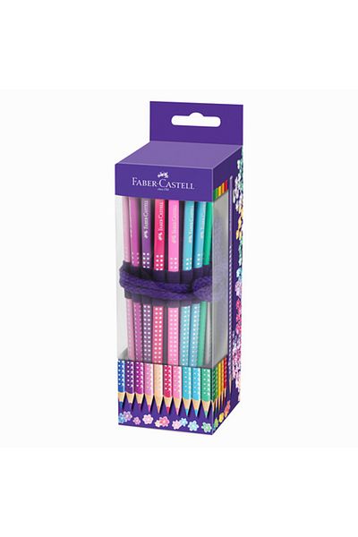 Faber Castell Creioane colorate rollup Faber-Castell Sparkle, 20 buc/set, cu 1 creion grafit, cu accesorii
