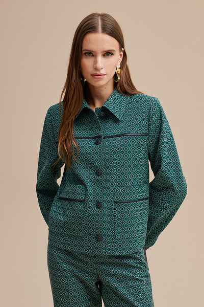 Naramaxx Düğmeli Deri Detaylı Spor Ceket