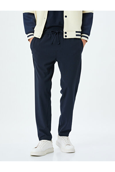 Koton Zseb részletes viszkóz kevert derék fűzős melegítőnadrág