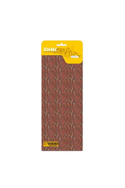 Eshel Red Brick Patterned Cardboard Wall 1/50 3 Pieces