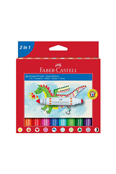 Faber Castell 10-Piece Jumbo Felt Pen - 2in1155170
