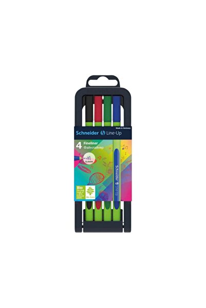 Schndeir شنايدر لاين أب فايبر - مجموعة أقلام ذات 4 أطراف