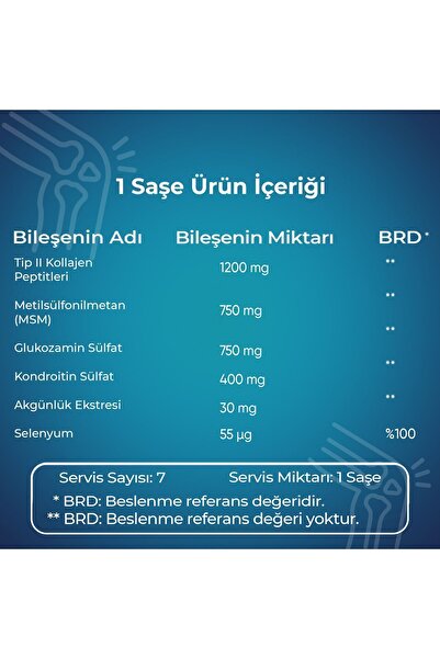 VOOP Kompleks Formülü Tip 2 Collagen Glukozamin - 7 Toz Saşe