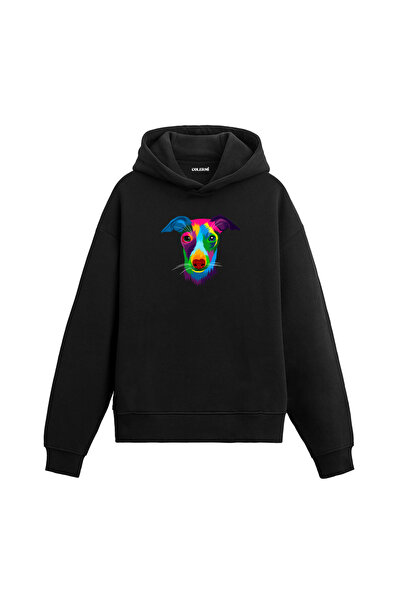 Colermi سويت شيرت بقلنسوة بتصميم كلب أرجواني - هدية عيد ميلاد