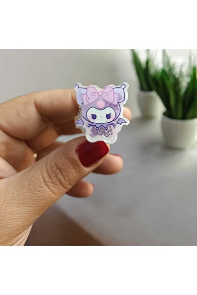 BAEY İçi Pullu Hello Ktty Ve Kuromi Baskılı Işıklı Çoçuk Yüzük 1 Adet