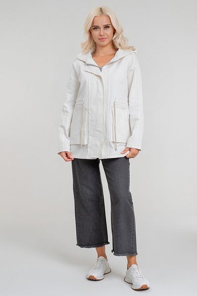 Bold & Young Women's Power Lycra Cotton Fabric Hooded Zippered Cord Filthy Stitched Coat