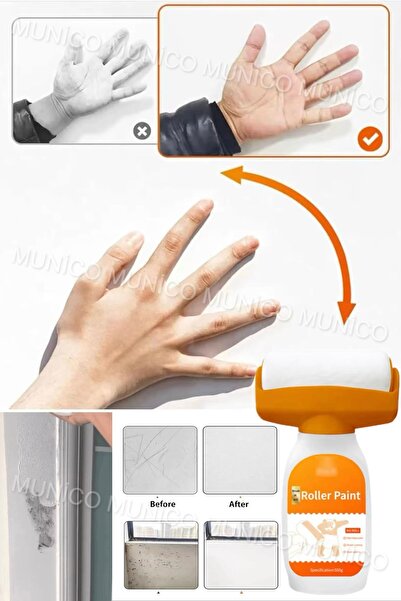 Munico Ev Gereçleri Küçük Rulo Fırça Duvar Tamir Aracı Duvar Tamir Macunu Rulo 500GR Kış Ayları Kurtarıcısı