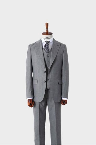 Kadir Büyükkaya Viscose Blended Modern Cut Men's Suit - Slim Fit - with Vest
