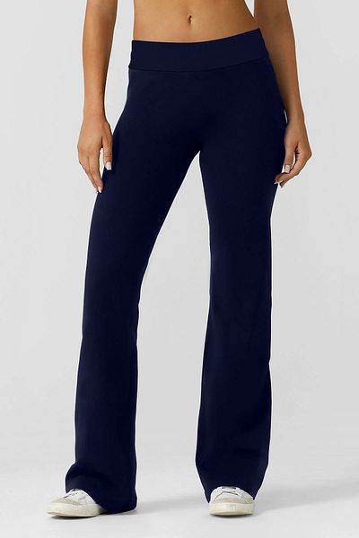 bilcee Peak Women - Navy Blue High Waist Recovery Flare Leggings 7028
