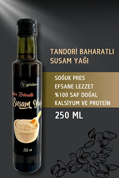 Tiji Garden Tandori Baharatlı Susam Yağı 250 Ml Soğuk Pres %100 Doğal