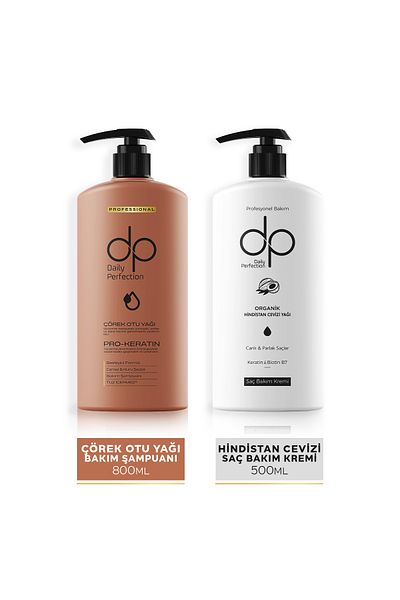 dp Daily Perfection 800 ml Shampoo Oil and 500 ml Coconut - Hair Care Conditioner