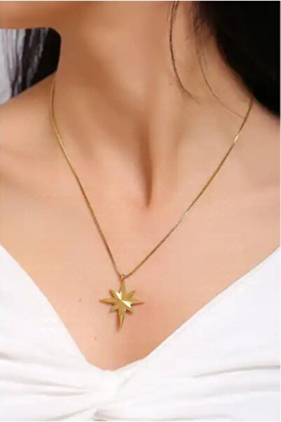 KANİNCHEN قلادة نجمة الشمال قلادة نجمة قلادة العشاق
