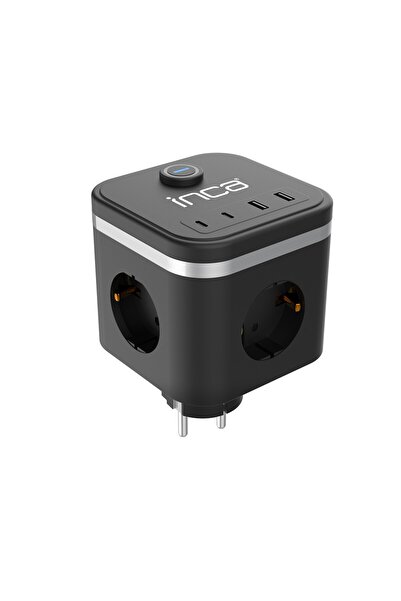 Inca Ipw-47sy 3port 2xusb 2xtype-c مقبس حائط بمفتاح Led