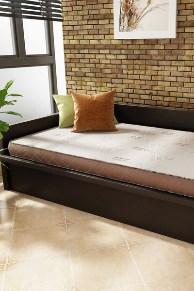 Mobpazar Sünger Yatak, 90x190 Cm, Bamboo Ortopedik Sünger Yatak, Yer Minderi, Balkon Minderi