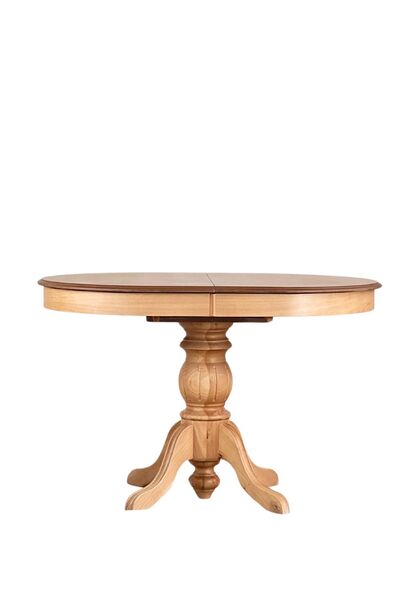 Woodenbend Ronya Natural Ahşap Hazeranlı Oval Açılır Masa Takımı 80x120 – 4 Sandalyeli 80x150