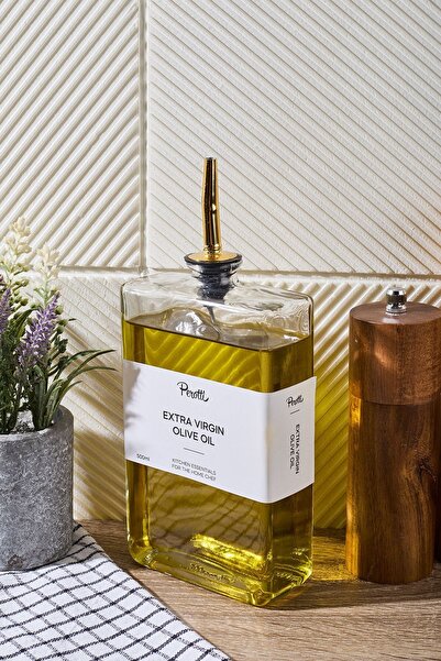 Perotti molivet 2 li gold cam yağlık 500 ml cam yağdanlık - sirkelik - sosluk