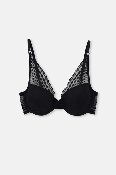 Eros Ersk1120 Ginger Lace Black Empty Cup Bra - Tk.