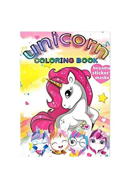 Parti Dükkanım Unicorn Boyama Kitabı Stickerlı (16 SAYFA)