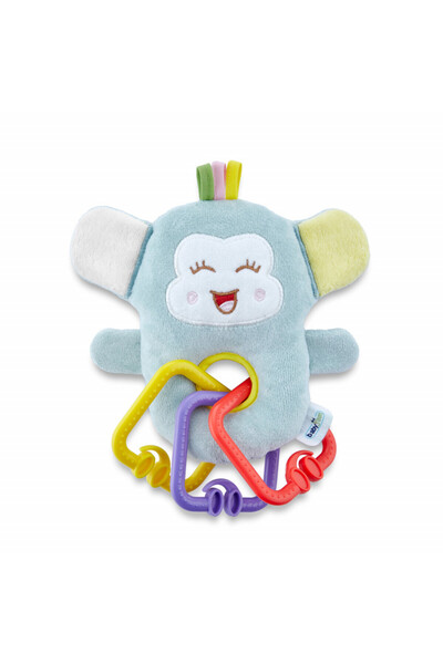Evelise Jucarie din plus pentru bebelusi cu inele dentitie Funny Monkey BabyJ...